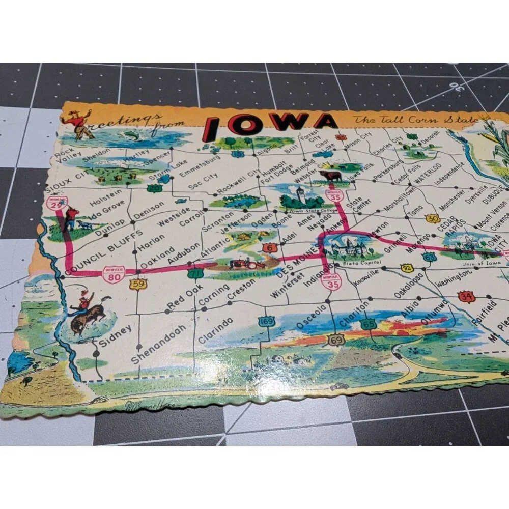 Iowa State Post cards 1988 DAVID UEBKE +‎ other lot of 5 unposted